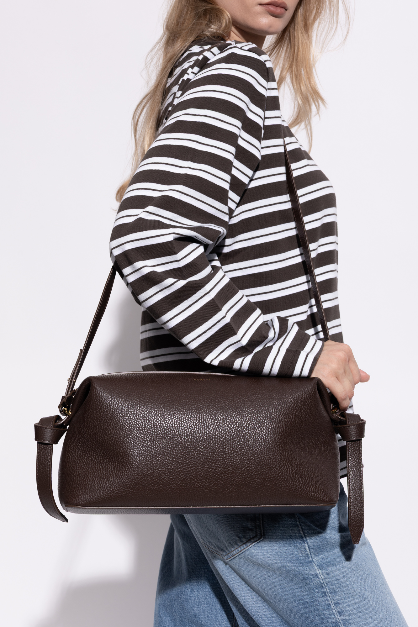 ショルダーバッグ・ポシェット YUZEFI Woman Shoulder bag Brown YUZCOHBFC L038 Pouchy leather handbag Yuzefi Brown in Leather - 38735265